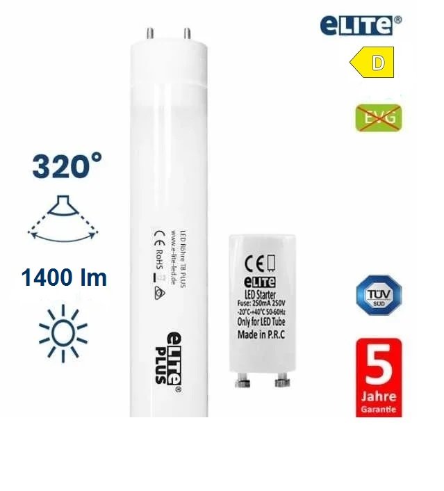 LED Röhre T8 72cm 10W 1400lm 6500K Glas