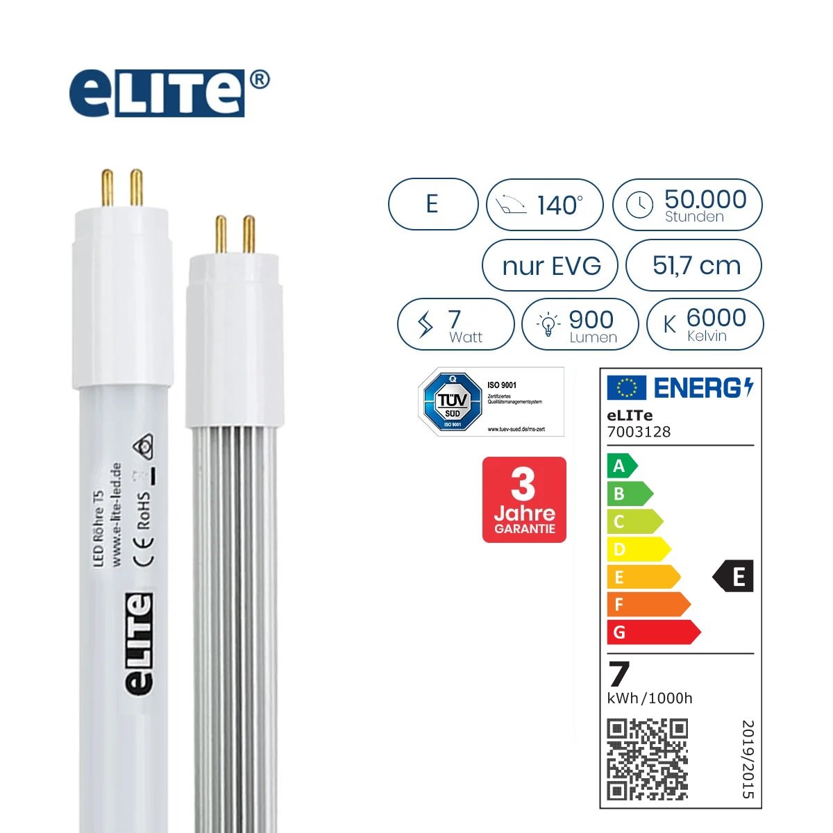 LEDlife T5-SMART51.7 HF - Ersätter 13W HE rör, 7W LED rör, 51,7 cm 